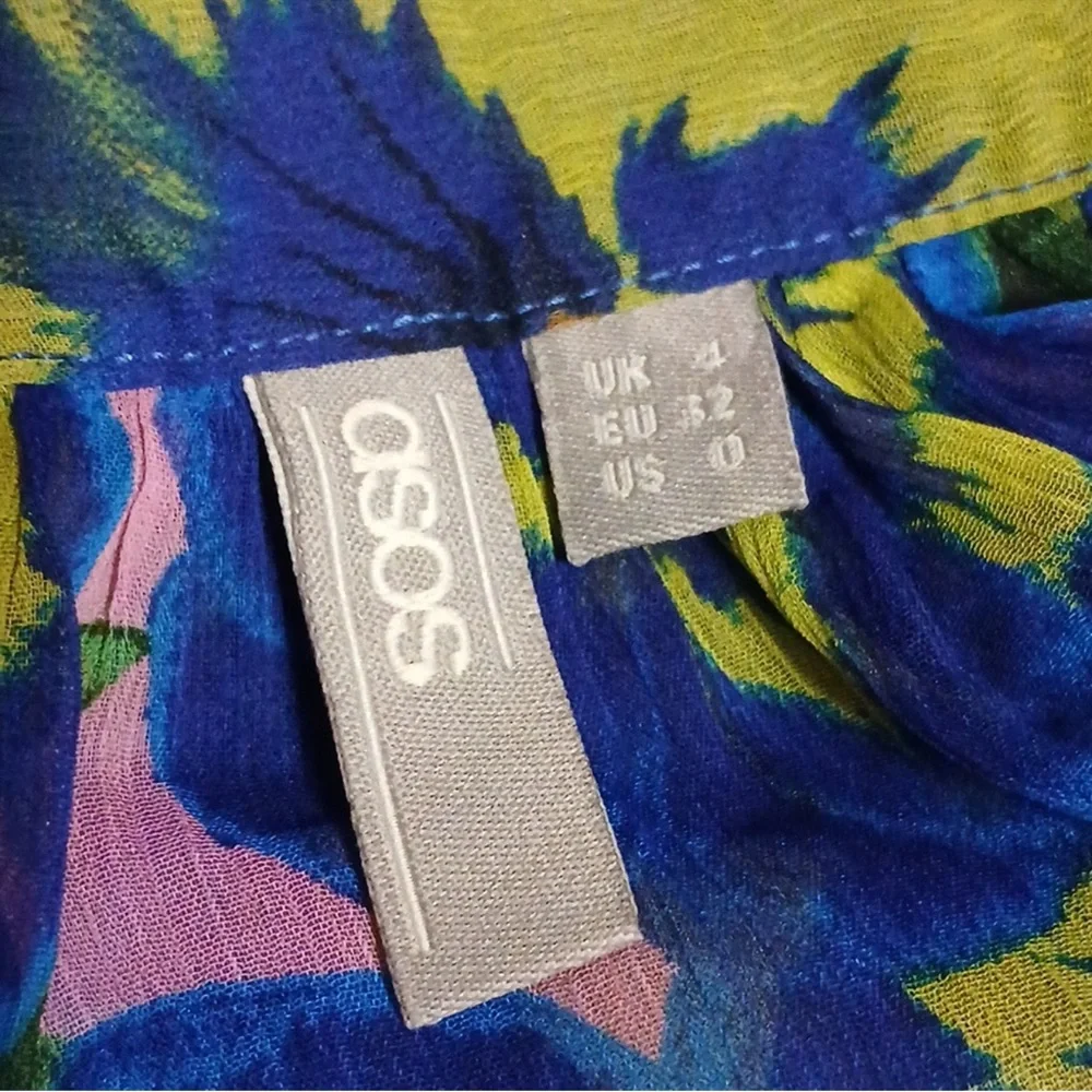 ASOS Green and Blue Swim Sarong - Picture 4 of 5
